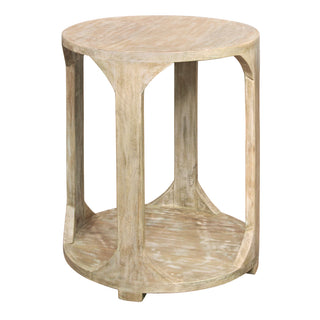 End Table, Solid Mango Wood with Natural Wood Finish
