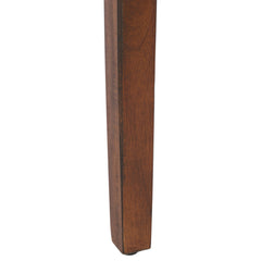 End Table, Solid Pine Wood with Storage Drawers, Brown