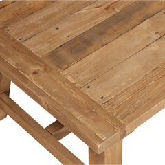 End Table, Solid Reclaimed Wood in Brown Rustic Finish