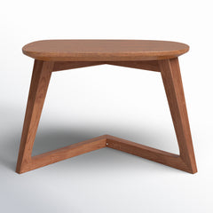 End Table, Solid Walnut with Brown Free-Form Top