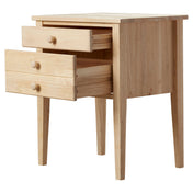 End Table, Two Drawers, 29 in Tall with Unfinished Solid Wood