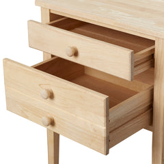 End Table, Two Drawers, 29 in Tall with Unfinished Solid Wood