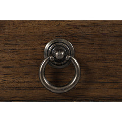 End Table with Drawer and Shelf, Dark Brown Wood