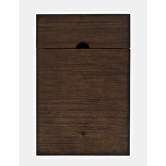 End Table with Drawer and Shelf, Dark Brown Wood