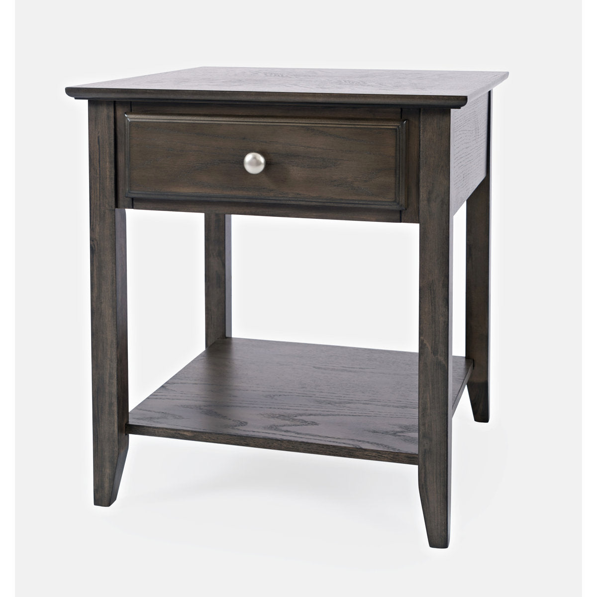 End Table with Drawer and Shelf, Solid and Manufactured Wood