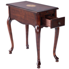 End Table with Drawer and Solid Wood Frame in Cherry
