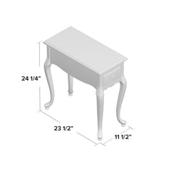End Table with Drawer and Solid Wood Frame in Cherry