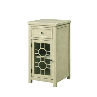End Table with Drawer and Two Shelves, Solid and Engineered Wood