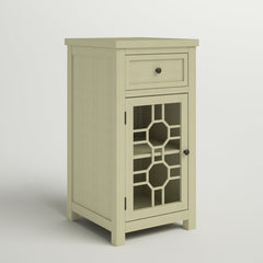End Table with Drawer and Two Shelves, Solid and Engineered Wood