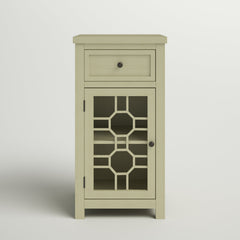 End Table with Drawer and Two Shelves, Solid and Engineered Wood