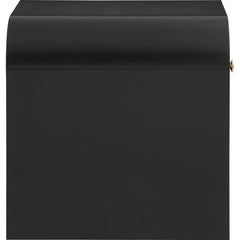 End Table with Drawer, Ash Wood Veneer, Black