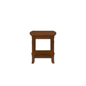 End Table with Lower Shelf, Wood in Warm Cherry Finish