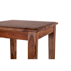 End Table with Shelf in Brown Solid Sheesham Wood