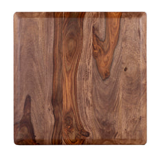 End Table with Shelf in Brown Solid Sheesham Wood