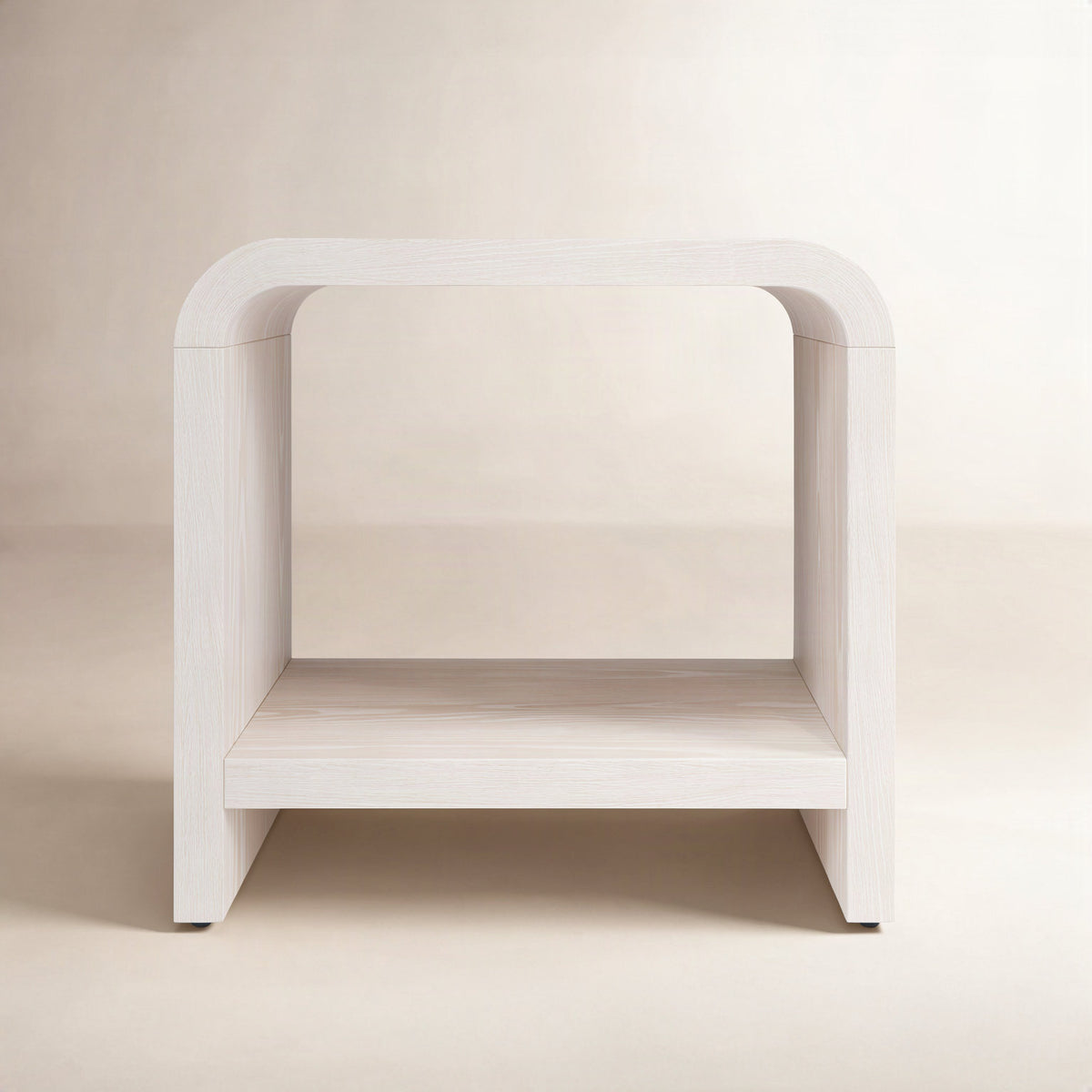 End Table with Shelf Storage, 24 in Square, Solid and Manufactured Wood