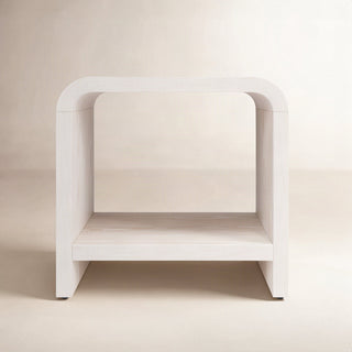 End Table with Shelf Storage, 24 in Square, Solid and Manufactured Wood