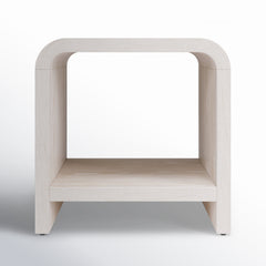 End Table with Shelf Storage, 24 in Square, Solid and Manufactured Wood