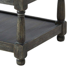 Entryway Bench, 48 in Wide with Tufted Fabric Seat