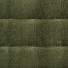 Entryway Bench, 55 in Wide, Green Tufted Fabric with Mahogany Legs