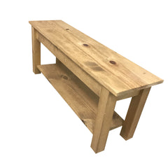 Entryway Bench, 72-Inch, Solid Wood with Golden Oak Finish