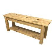 Entryway Bench, 72-Inch, Solid Wood with Golden Oak Finish