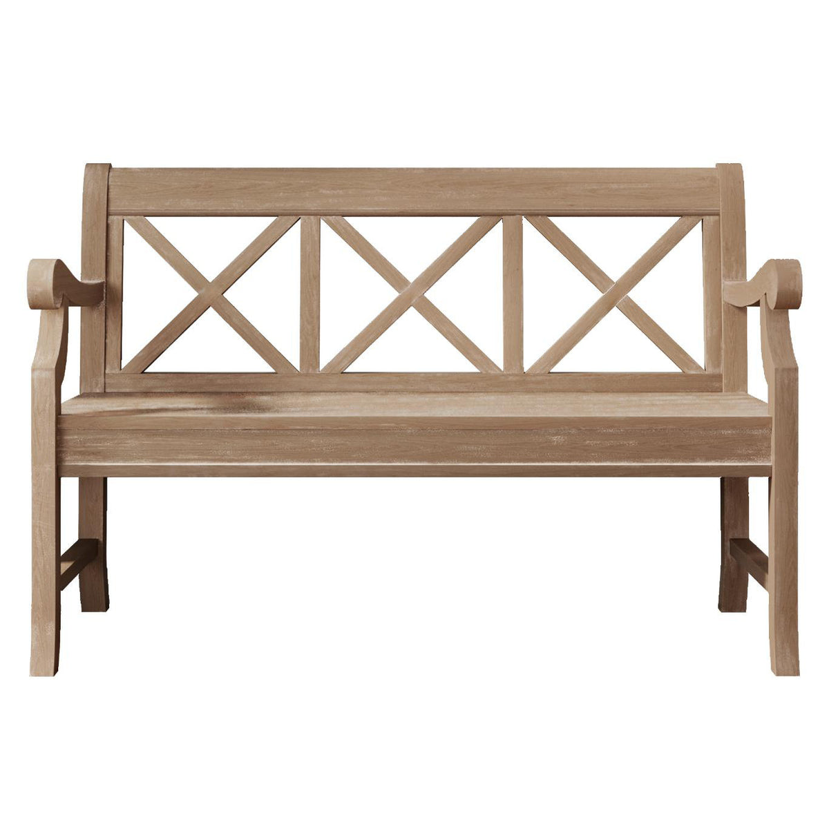 Entryway Bench, Seats 3, Natural Solid Wood with Shiplap Pattern