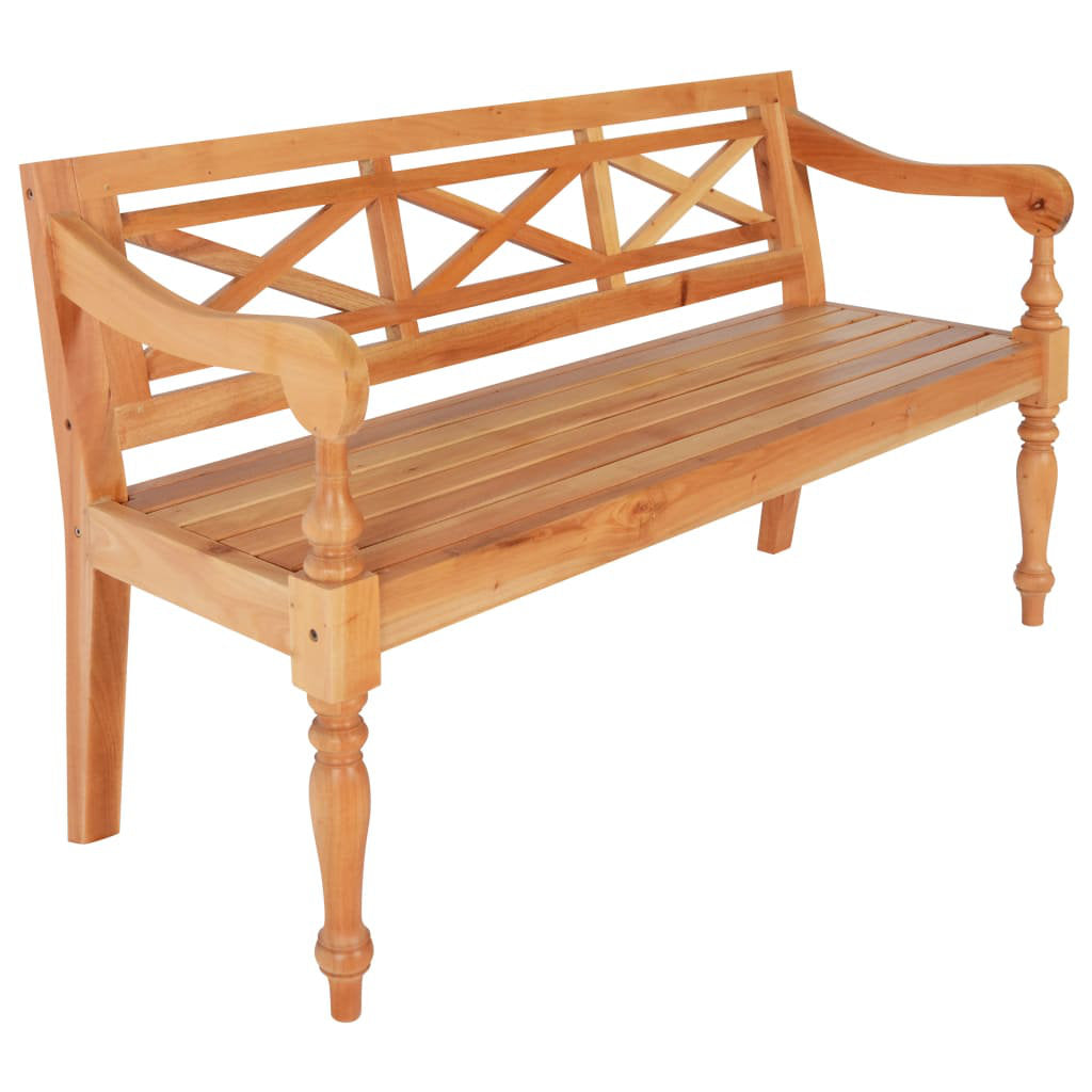 Entryway Bench, Seats 3, Solid Mahogany, Light Brown