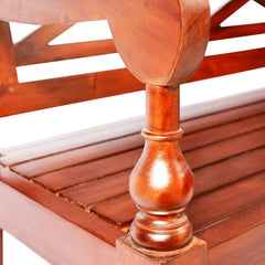 Entryway Bench, Seats 3, Solid Mahogany, Light Brown