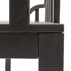 Entryway Bench, Solid Mango Wood, 60 Inch Wide, Black, Squared Wood Legs
