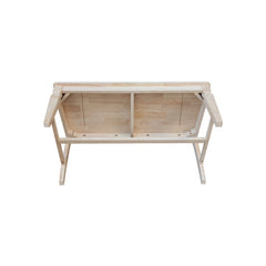 Entryway Bench, Solid Wood in Unfinished