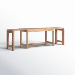 Entryway Bench, Solid Wood with Expanding Frame, Natural