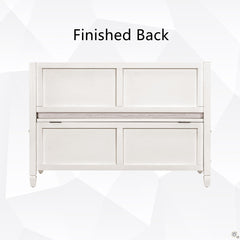 Entryway Storage Bench, 42 In. Wide, White Linen, Wood Frame