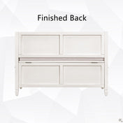 Entryway Storage Bench, 42 In. Wide, White Linen, Wood Frame
