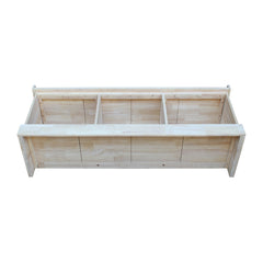 Entryway Storage Bench in Unfinished Solid Wood with Cubby Storage