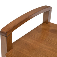 Entryway Storage Bench, Solid Pine Wood with Three Compartments in Light Golden Brown