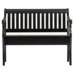 Entryway Storage Bench with Flip-Top Lid in Antique Black