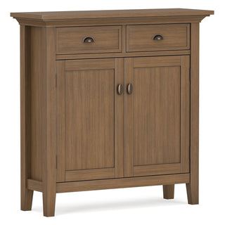 Entryway Storage Cabinet, Solid Wood, 36 Inch Wide, Brown
