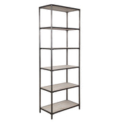 Etagere, 5 Tiers, White Washed Mango Wood with Iron Frame