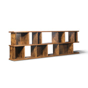Etagere Bookcase, 2-Tier, Antique Brown Wood Finish