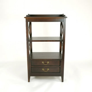 Etagere with 2 Drawers and 2 Shelf Tiers in Espresso