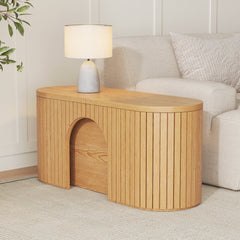 Extendable Dining Bench in Rubberwood and MDF with Oak Wood Legs