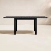 Extendable Dining Table in Aluminum, 78.75 Inch, Black
