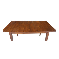 Extendable Dining Table, Rubberwood, Butterfly Leaf, Espresso