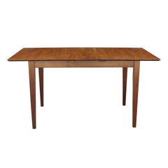 Extendable Dining Table, Rubberwood, Butterfly Leaf, Espresso