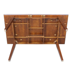 Extendable Dining Table, Rubberwood, Butterfly Leaf, Espresso