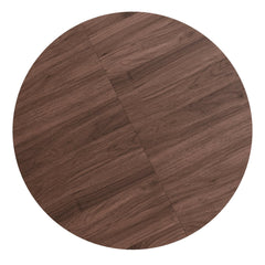 Extendable Dining Table, Seats 6, Brown Top with Gray Base