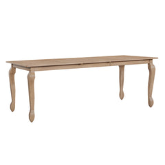 Extendable Dining Table, Solid and Engineered Wood, Rectangular, Light Ash