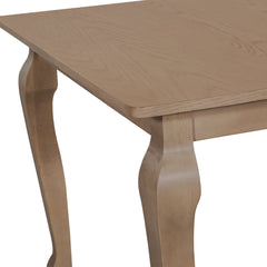 Extendable Dining Table, Solid and Engineered Wood, Rectangular, Light Ash