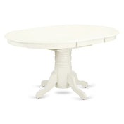 Extendable Dining Table with Butterfly Leaf in Solid Rubberwood, White