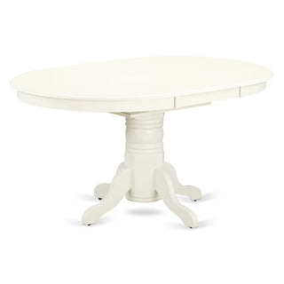 Extendable Dining Table with Butterfly Leaf in Solid Rubberwood, White